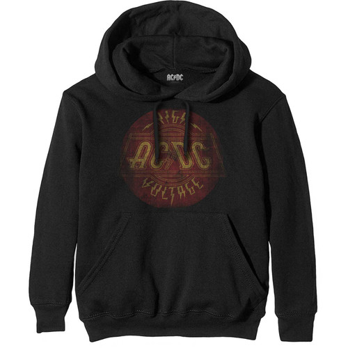 AC/DC 'High Voltage Vintage' (Black) Pull Over Hoodie