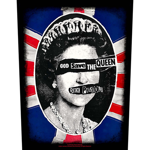 Sex Pistols 'God Save the Queen' (Black) Back Patch