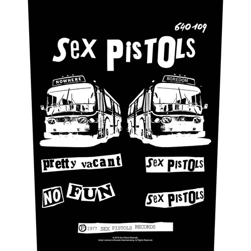 Sex Pistols 'Pretty Vacant' (Black) Back Patch
