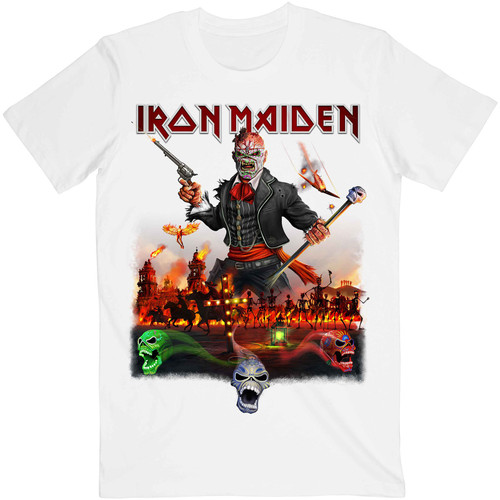 Iron Maiden 'Legacy of the Beast Live in Mexico City' (White) T-Shirt Front