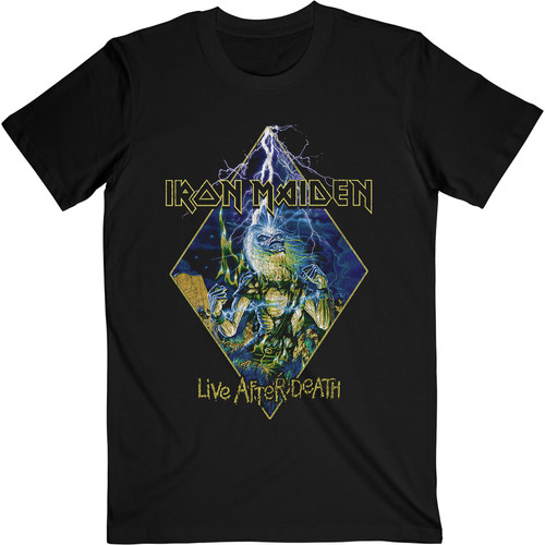 Iron Maiden 'Live After Death Diamond' (Black) T-Shirt