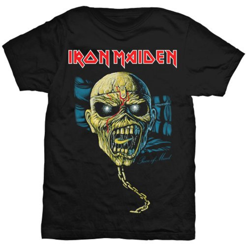 Iron Maiden 'Piece of Mind Skull' (Black) T-Shirt
