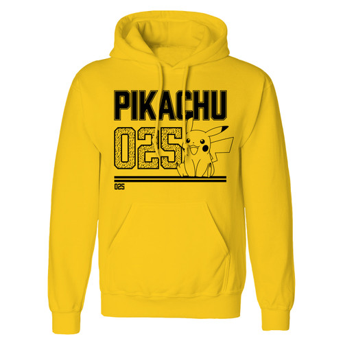 Pokémon 'Pikachu Line Art' (Yellow) Pull Over Hoodie