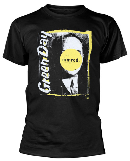 Green Day 'Nimrod Tracklist' (Black) T-Shirt Front