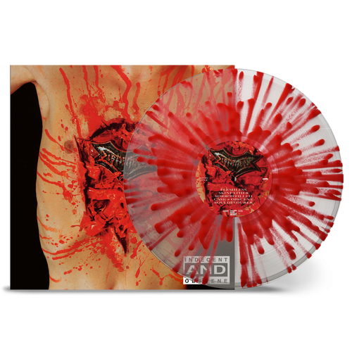 Dismember 'Indecent & Obscene' LP Clear Red Splatter Vinyl