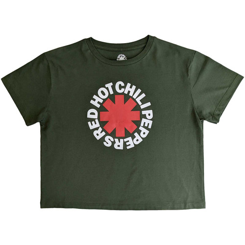 Red Hot Chili Peppers 'Classic Asterisk' (Green) Womens Crop Top