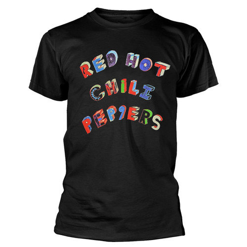 Red Hot Chili Peppers 'Colourful Letters' (Black) T-Shirt
