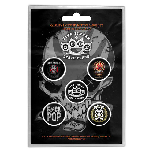 Five Finger Death Punch 'Logos' Button Badge Pack