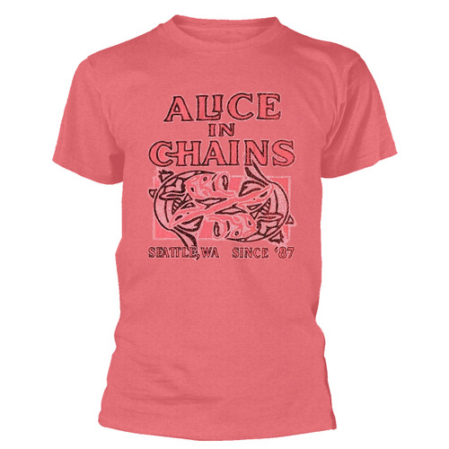 Alice In Chains 'Totem Fish' (Pink) T-Shirt