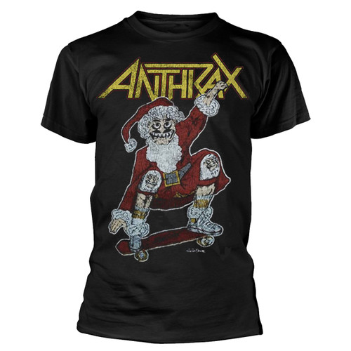 Anthrax 'Vintage Christmas' (Black) T-Shirt