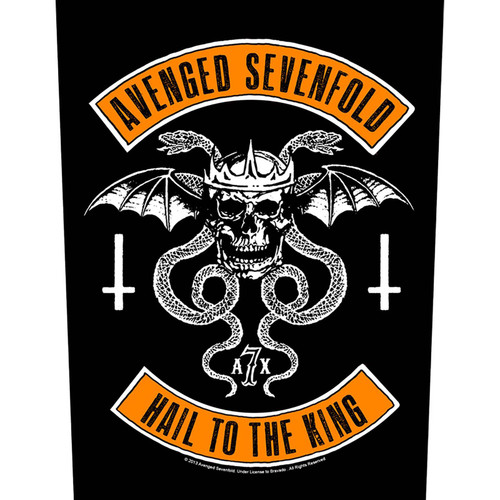 Avenged Sevenfold 'Biker' (Black) Back Patch