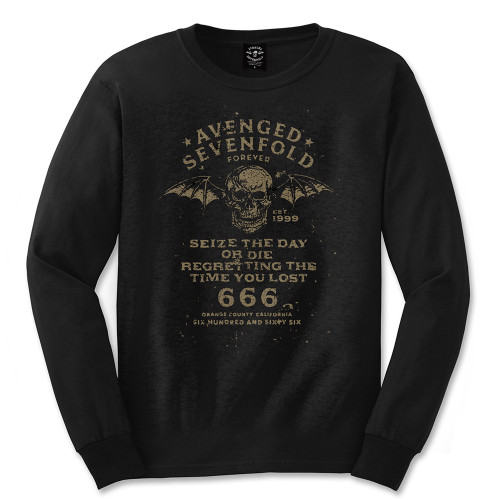 Avenged Sevenfold 'Seize the Day' (Black) Long Sleeve Shirt