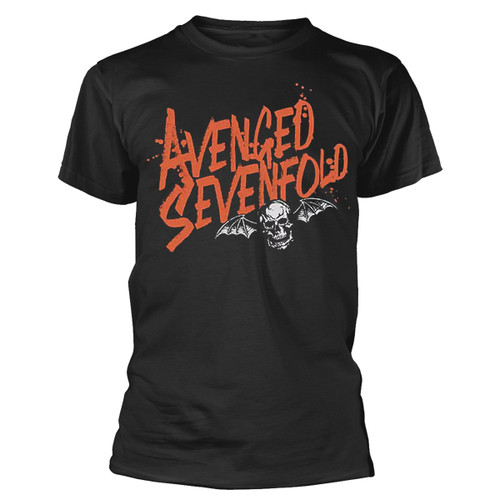 Avenged Sevenfold 'Orange Splatter' (Black) T-Shirt