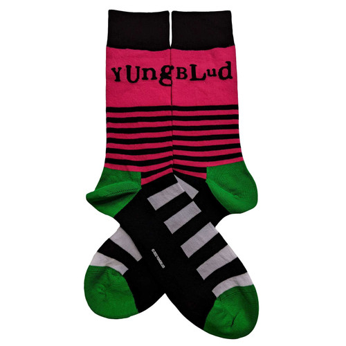 Yungblud 'Logo & Stripes' (Multicoloured) Socks (One Size = UK 7-11) 1