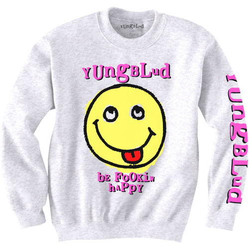 Yungblud 'Raver Smile' (White) Sweatshirt Front