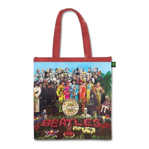 The Beatles 'Sgt Pepper Shiny Version' (Red) Eco Tote Bag