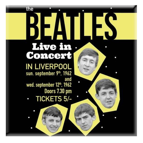 The Beatles 'Live in Concert' Fridge Magnet