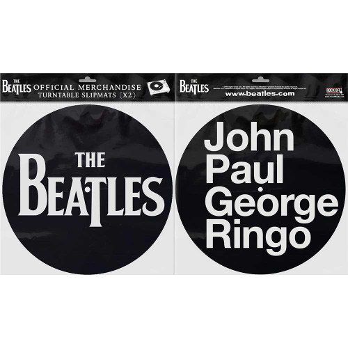 The Beatles 'Drop T Logo & JPGR' Turntable Slipmat Set
