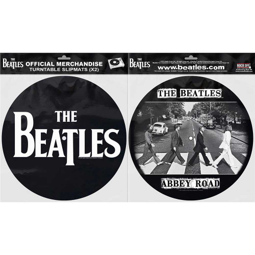 The Beatles 'Drop T Logo & Abbey Road' Turntable Slipmat Set
