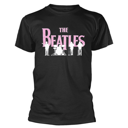 The Beatles 'Band Silhouettes' (Black) Hi-Build T-Shirt