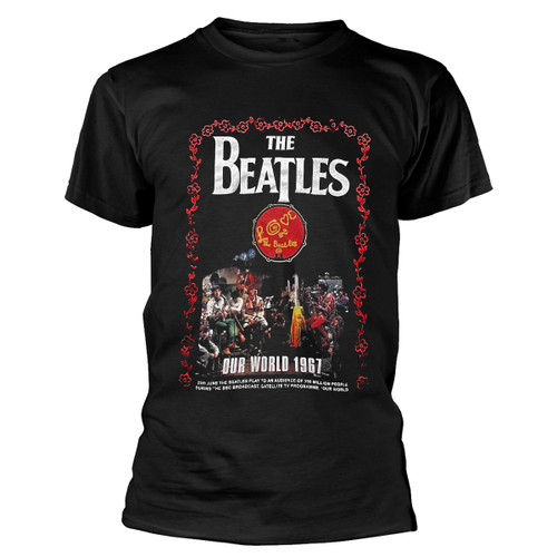 The Beatles 'Our World 1967' (Black) T-Shirt