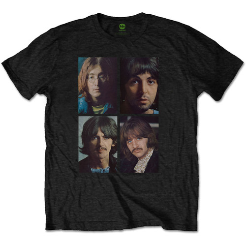 The Beatles 'White Album Faces BP' (Black) T-Shirt