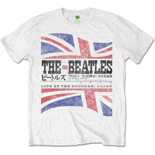 The Beatles 'Budokan Set List' (White) T-Shirt