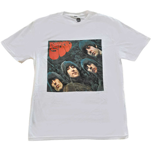 The Beatles 'Rubber Soul Album Cover' (White) T-Shirt