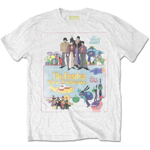 The Beatles 'Yellow Submarine Vintage Movie Poster' (White) T-Shirt