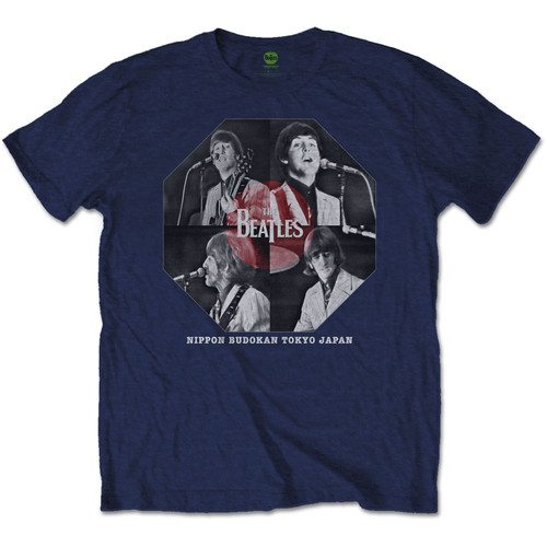 The Beatles 'Budokan Octagon' (Navy) T-Shirt