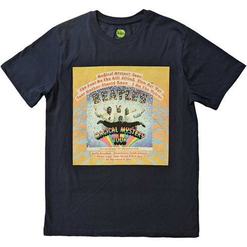 The Beatles 'Magical Mystery Tour Album Cover' (Navy) T-Shirt