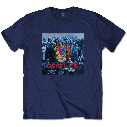 The Beatles 'Sgt Pepper Blue' (Navy) T-Shirt