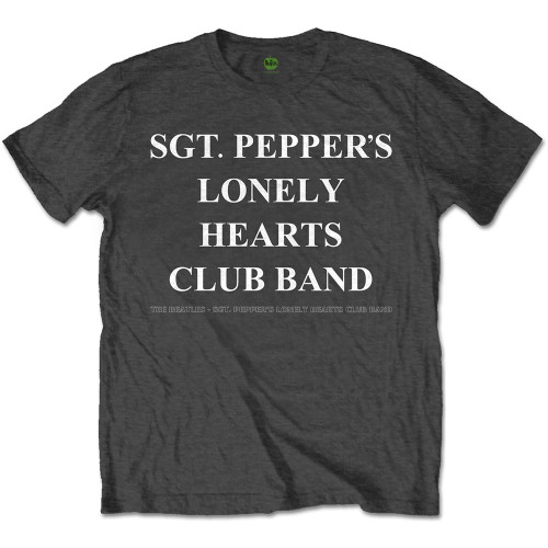 The Beatles 'Sgt Peppers Lonely Hearts Club Band With Drum' (Grey) T-Shirt
