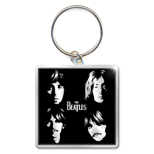 The Beatles 'Illustrated Faces' (Photo Print) Keyring