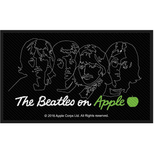 The Beatles 'On Apple - White on Black' Patch