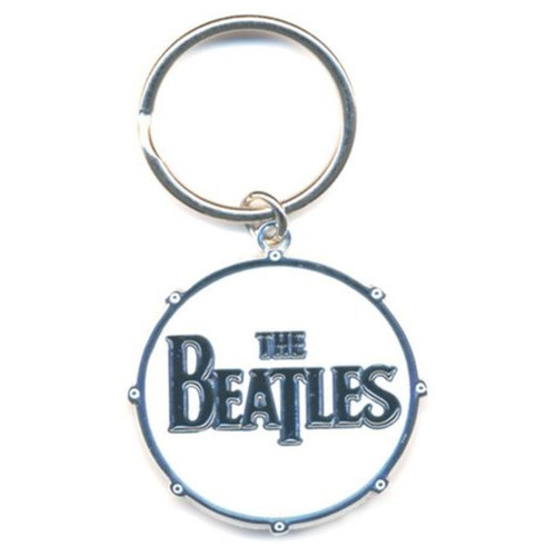 The Beatles 'Drum Logo White' Keyring