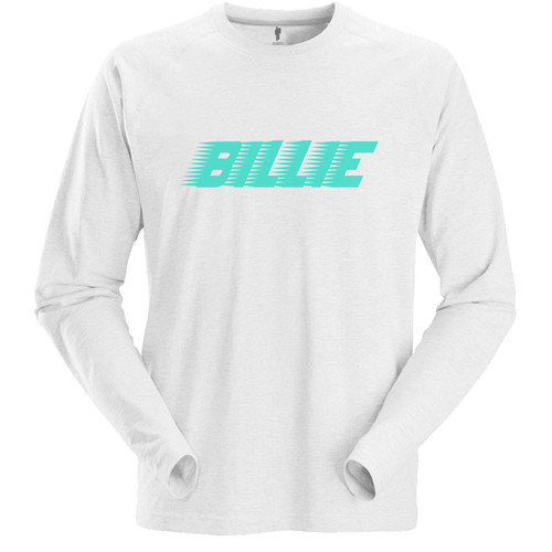 Billie Eilish 'Racer Logo' (White) Long Sleeve Shirt
