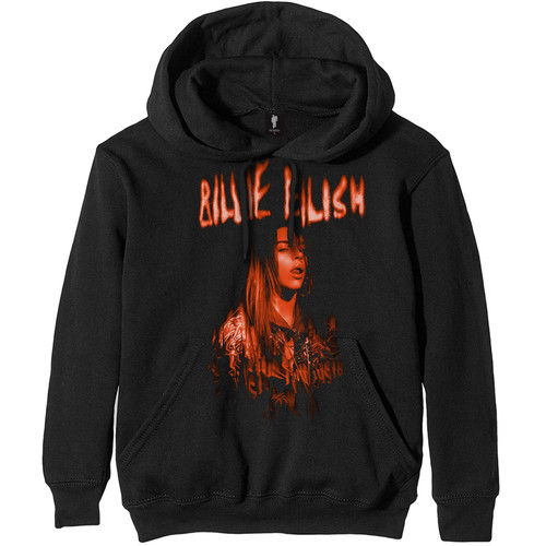 Billie Eilish 'Spooky Logo' (Black) Pull Over Hoodie