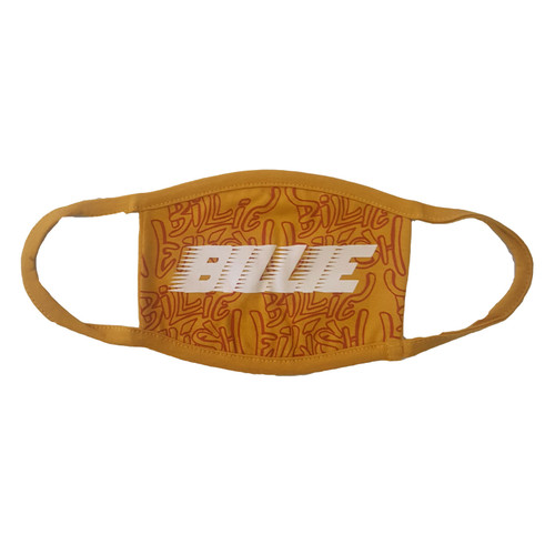Billie Eilish 'Racer Logo & Graffiti' (Yellow) Face Mask