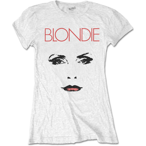 Blondie 'Staredown' (White) Womens Fitted T-Shirt