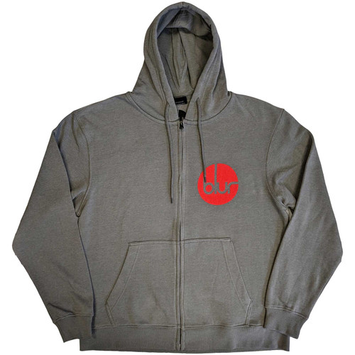 Blur  'Circle Logo' (Grey) Zip Up Hoodie