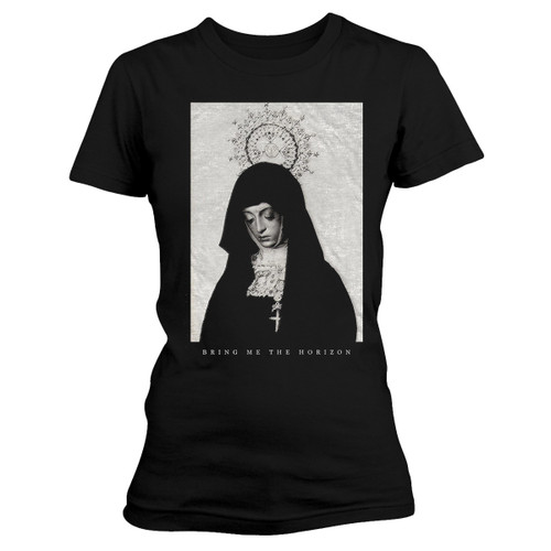 Bring Me The Horizon 'Nun' (Black) Womens Fitted T-Shirt