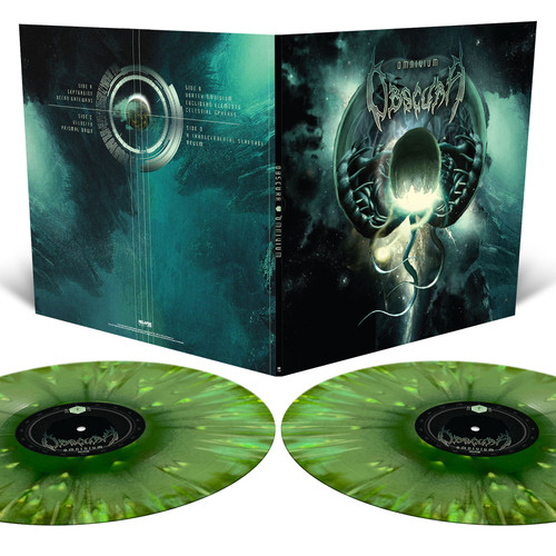 Obscura - 'Diluvium' LP Silver Grimace Purple Three Colour Merge