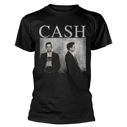 Johnny Cash 'Mug Shot' (Black)  T-Shirt
