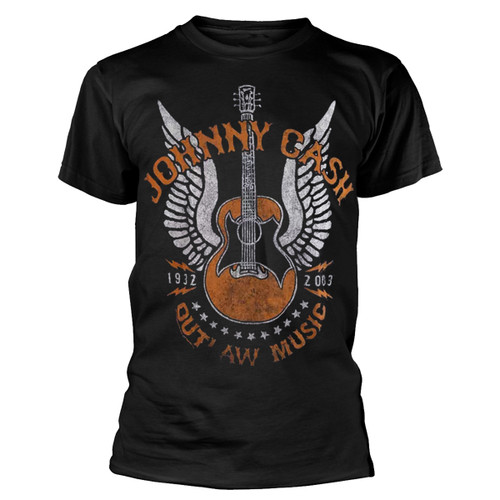 Johnny Cash 'Outlaw' (Black) T-Shirt