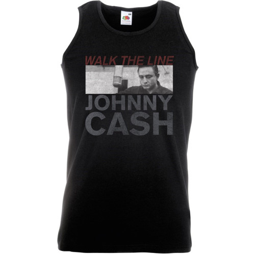 Johnny Cash 'Studio Shot' (Black) Tank Vest