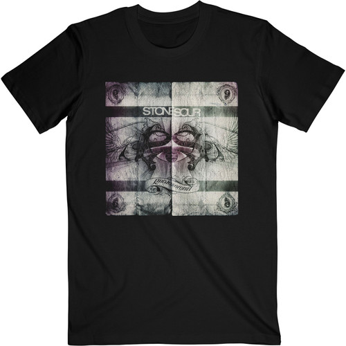 Stone Sour 'Audio Secrecy Square' (Black) T-Shirt Front