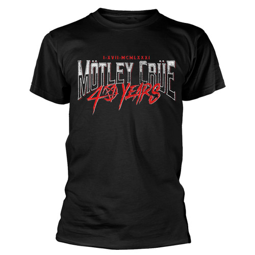 Motley Crue '40 Years' (Black) T-Shirt
