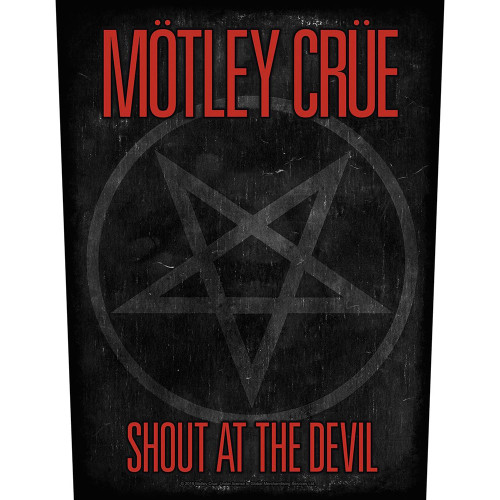 Motley Crue 'Shout At The Devil Pentagram' (Black) Back Patch
