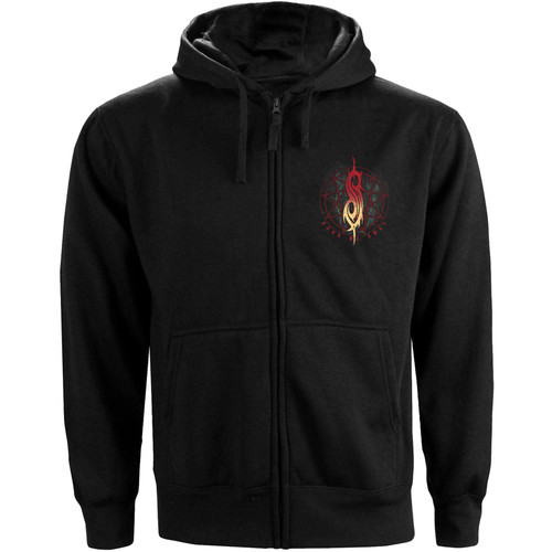 Slipknot 'Burn Me Away' (Black) Zip Up Hoodie Front